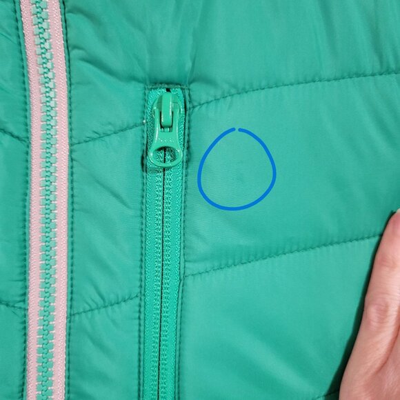 Cutter & Buck Loft Barlow Pass Green Puffer Jacket With Zippered Pockets & High - Picture 5 of 12